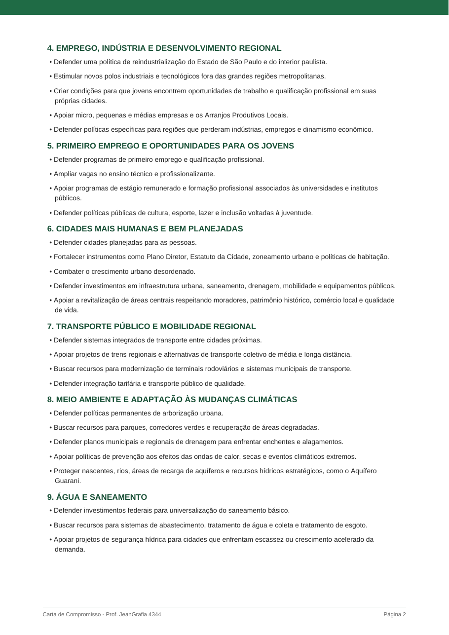 Carta de Compromisso assinada — página 2 de 4
